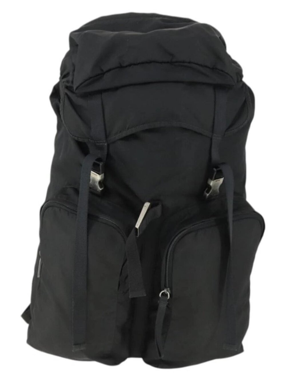 PRADA Backpack Nylon Black Silver